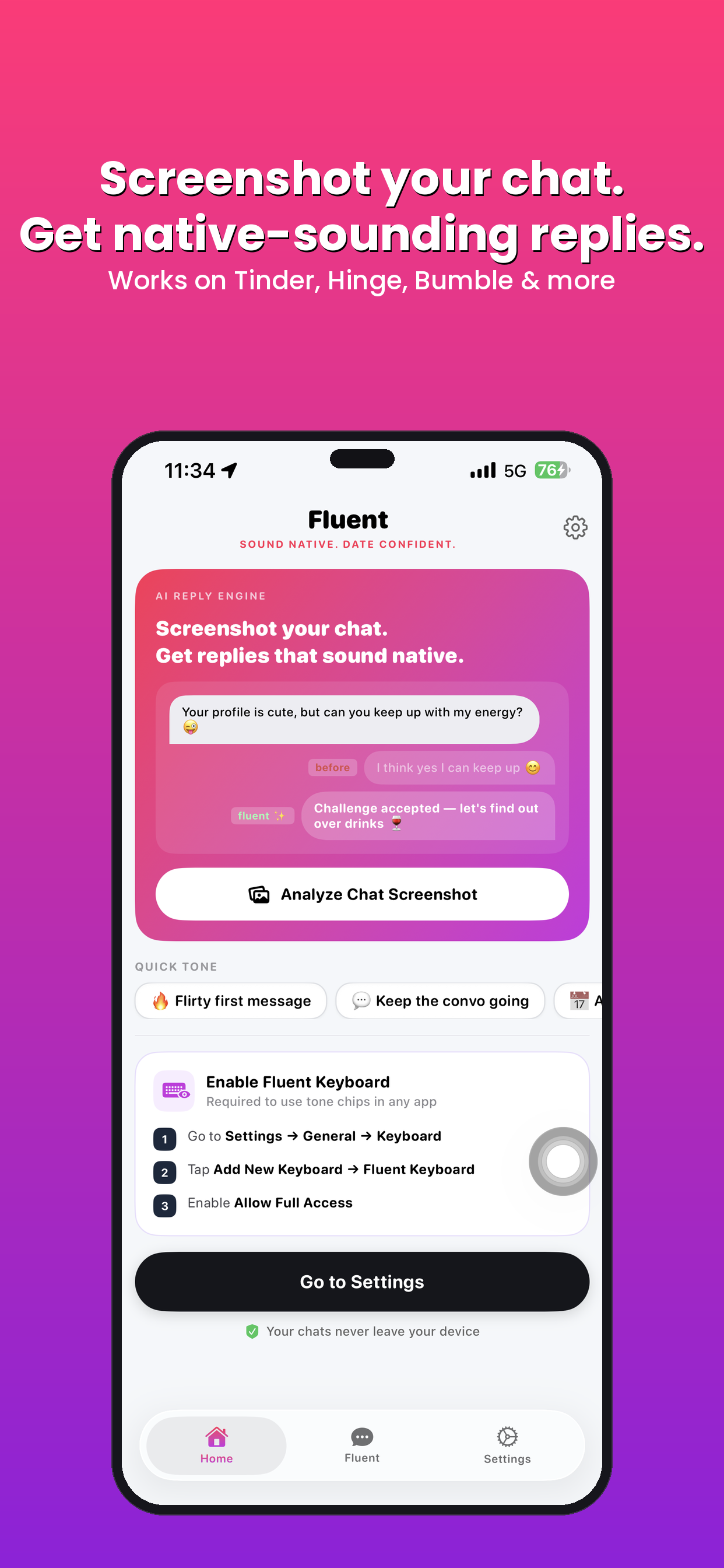 Fluent App Screenshot
